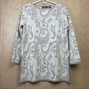 Jeanne Pierre Collection Cream/Tan Sweater Size M